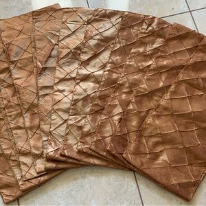 Gold Taffeta Pintuck Table Runners
